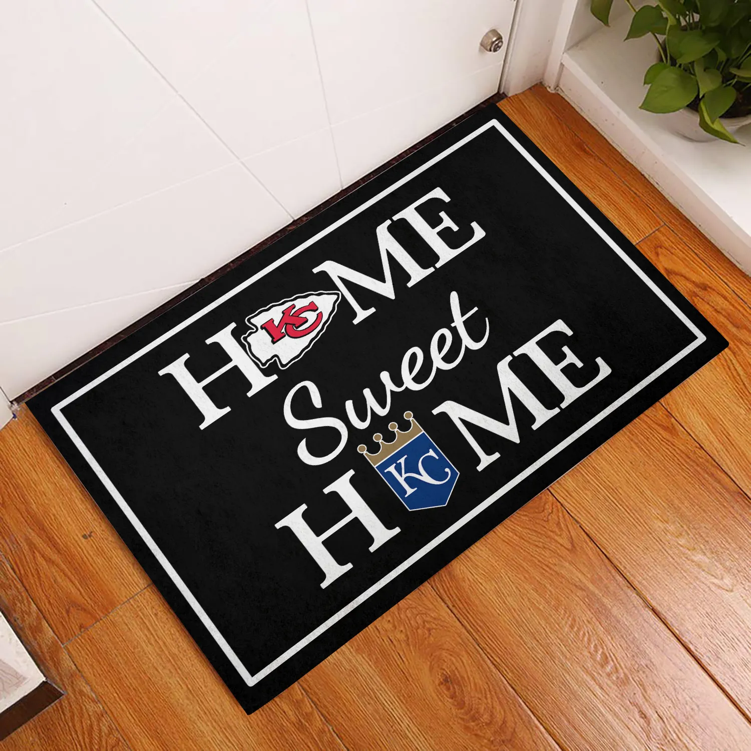 Home Sweet Home - Kansas City Football And Baseball - Anti Slip Indoor Doormat