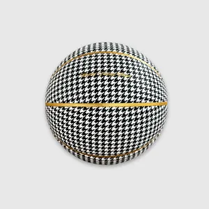 Houndstooth Leather Basketball (Gold)
