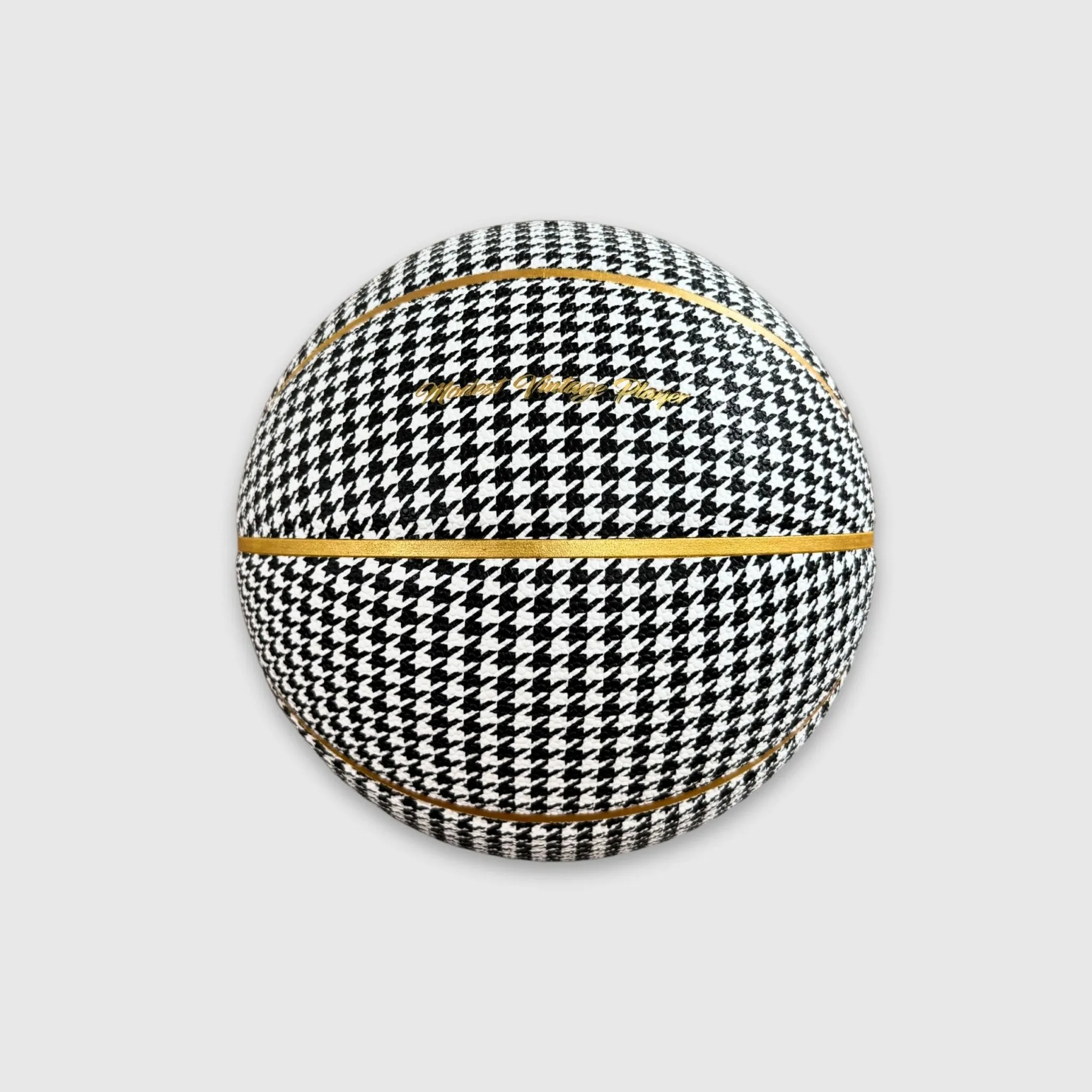 Houndstooth Leather Basketball (Gold)