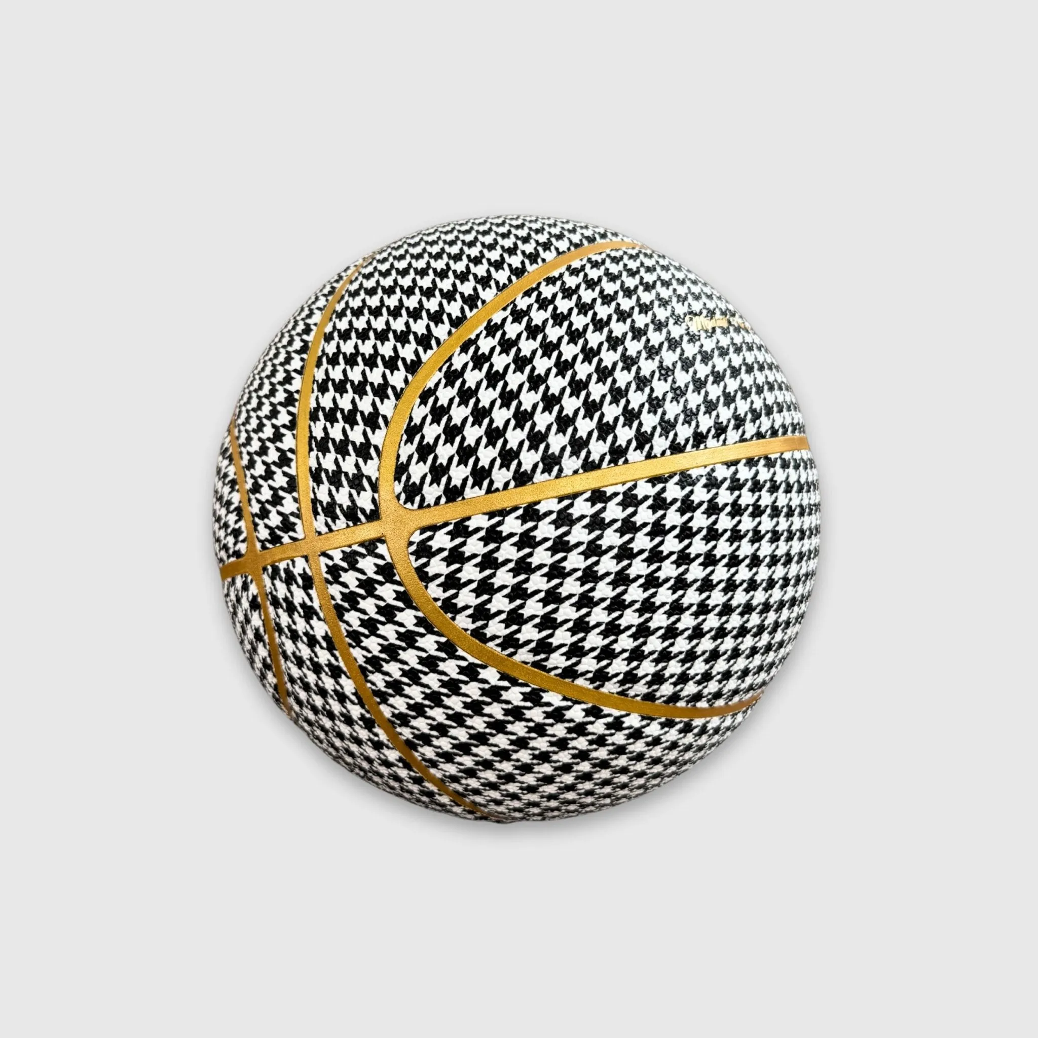 Houndstooth Leather Basketball (Gold)