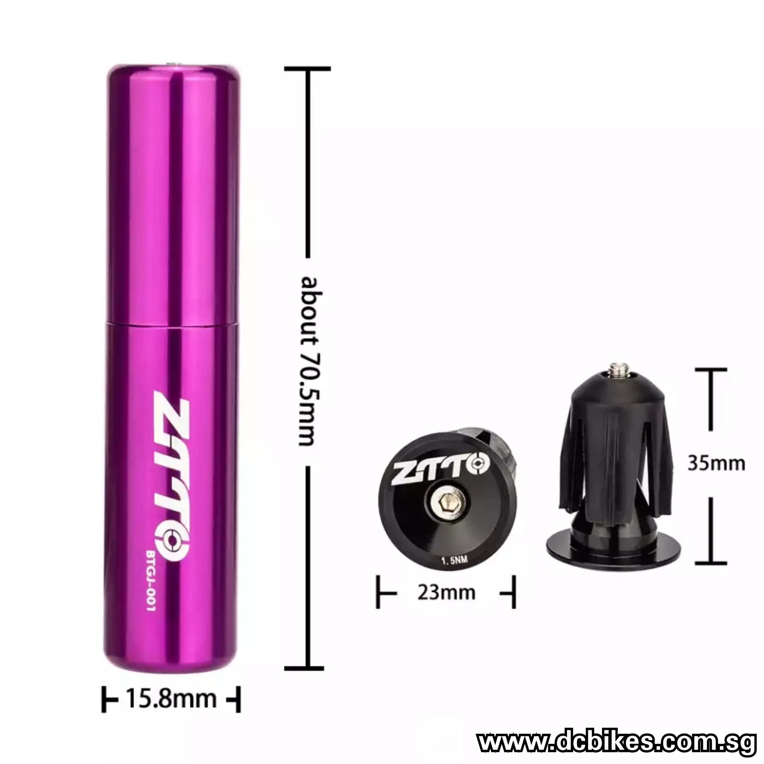 Invisible Purple Stealth Handlebar Emergency Tubeless Tyre Puncture Plug/Chain Breaker Repair Kit