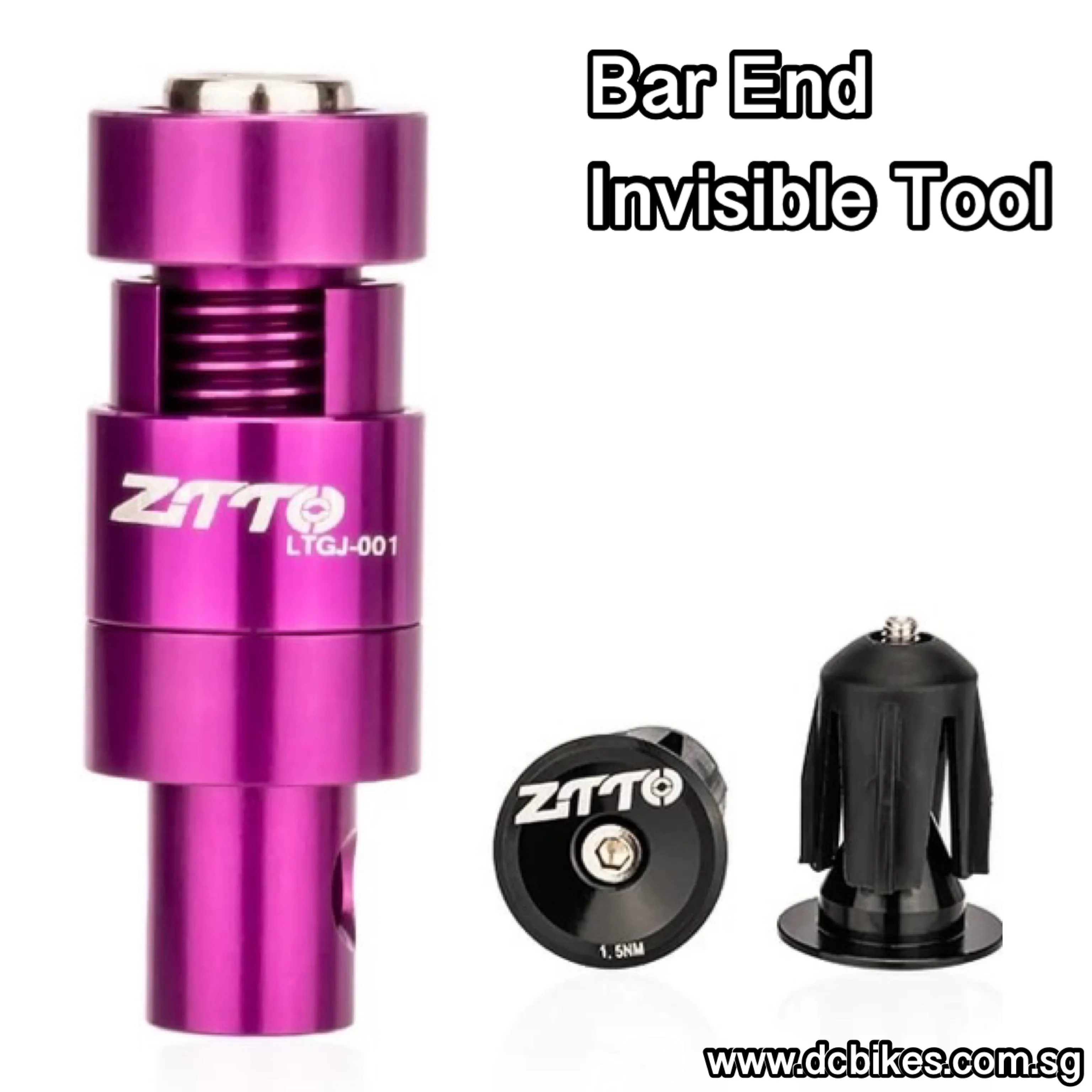 Invisible Purple Stealth Handlebar Emergency Tubeless Tyre Puncture Plug/Chain Breaker Repair Kit