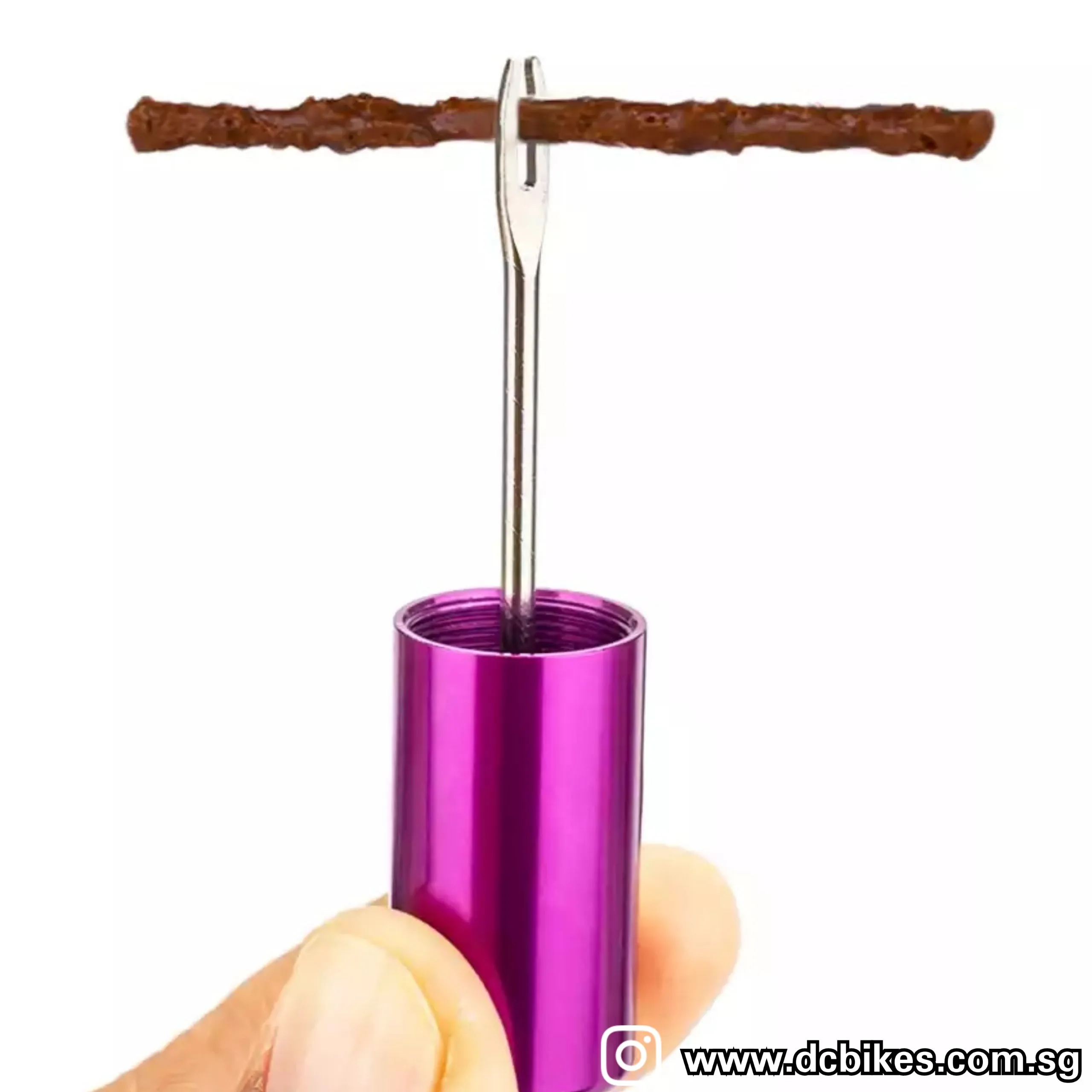 Invisible Purple Stealth Handlebar Emergency Tubeless Tyre Puncture Plug/Chain Breaker Repair Kit