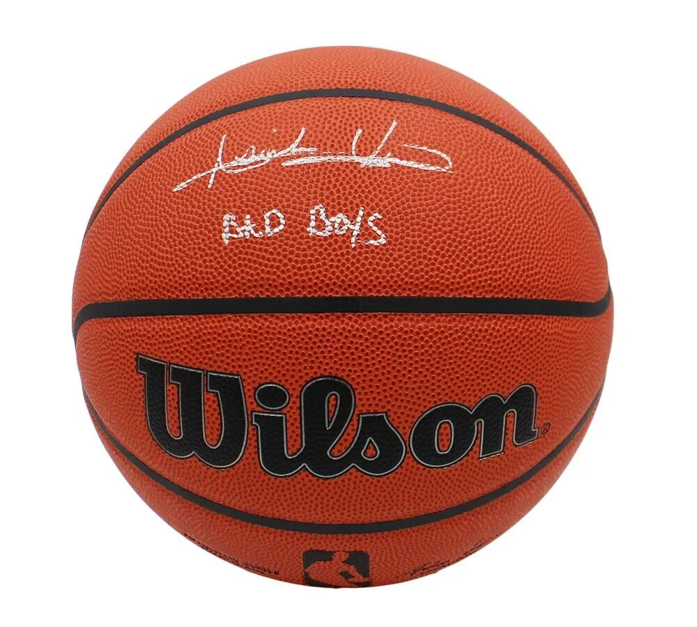 Isiah Thomas Signed Detroit Pistons Wilson NBA Basketball   "Bad Boys" Inscr.