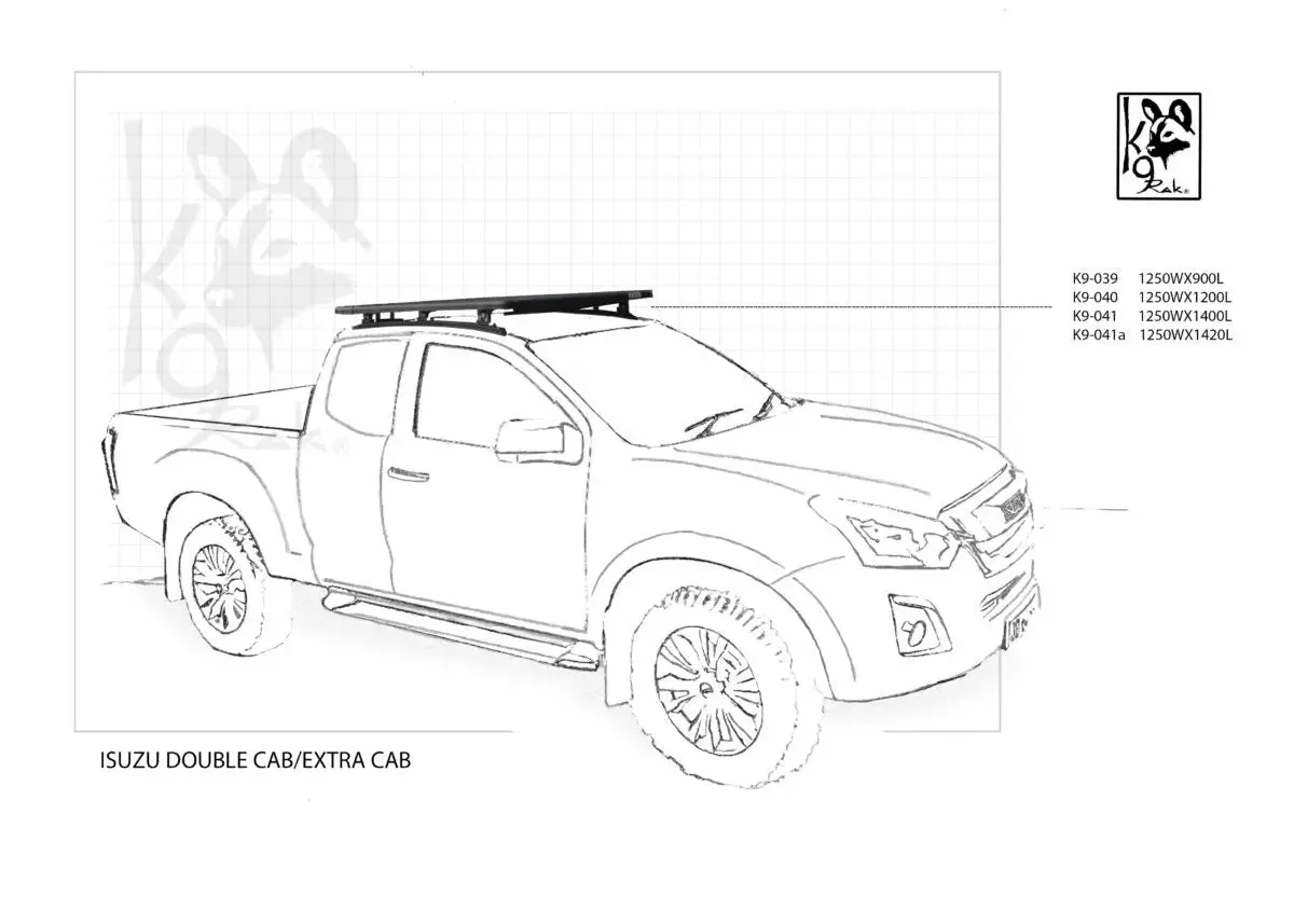 Isuzu Double Cab K9 Roof Racks Expedition Quality