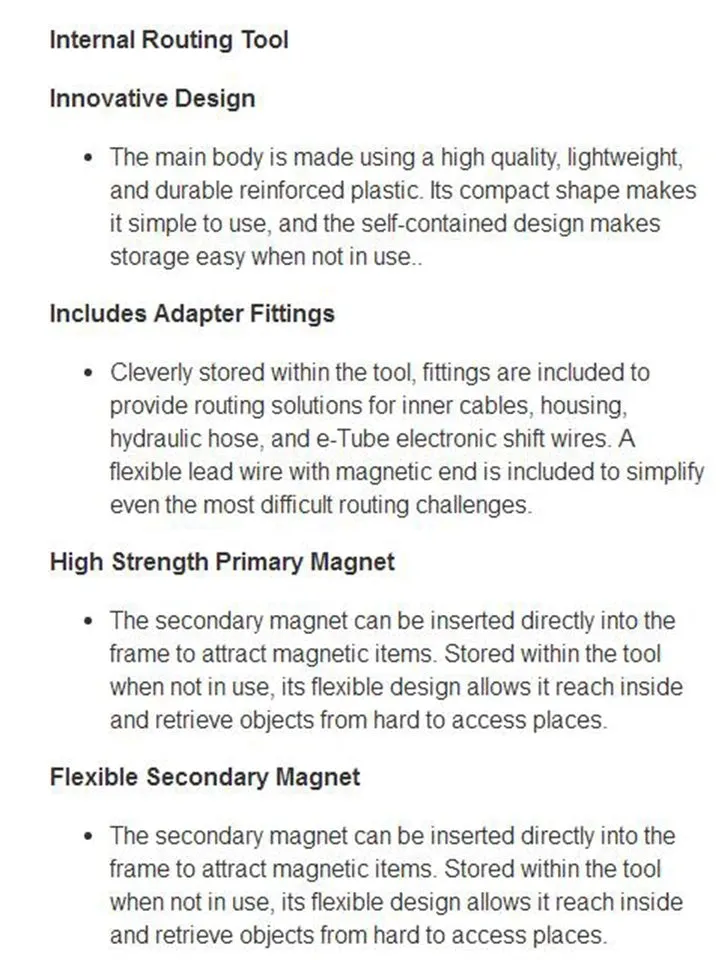 Jagwire Professional Internal Routing Magnetic Tool For Cable Housing Hydraulic Hose & E-Tubes