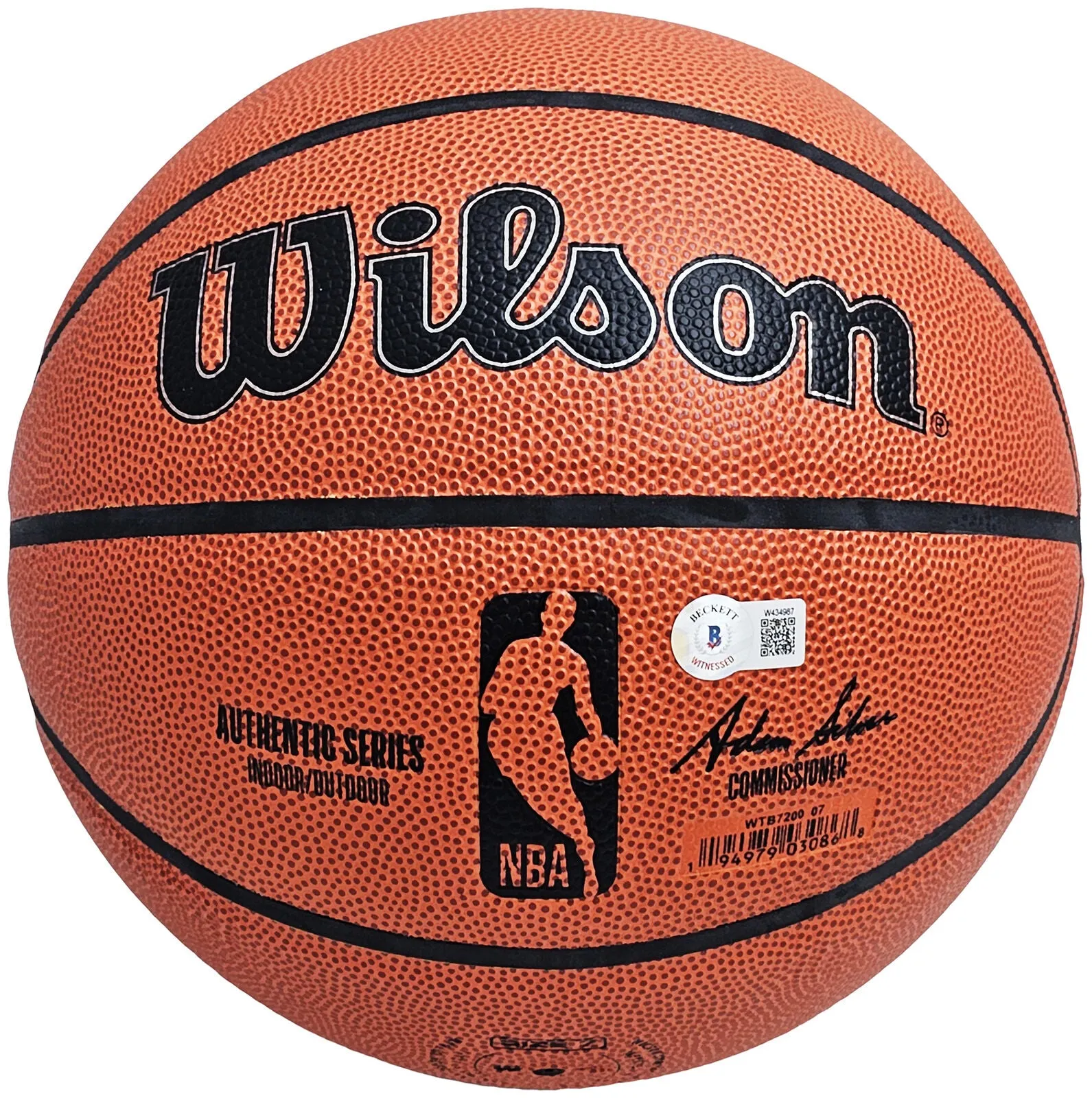 JAMES HARDEN AUTOGRAPHED AUTHENTIC BASKETBALL 76ERS BECKETT 214076