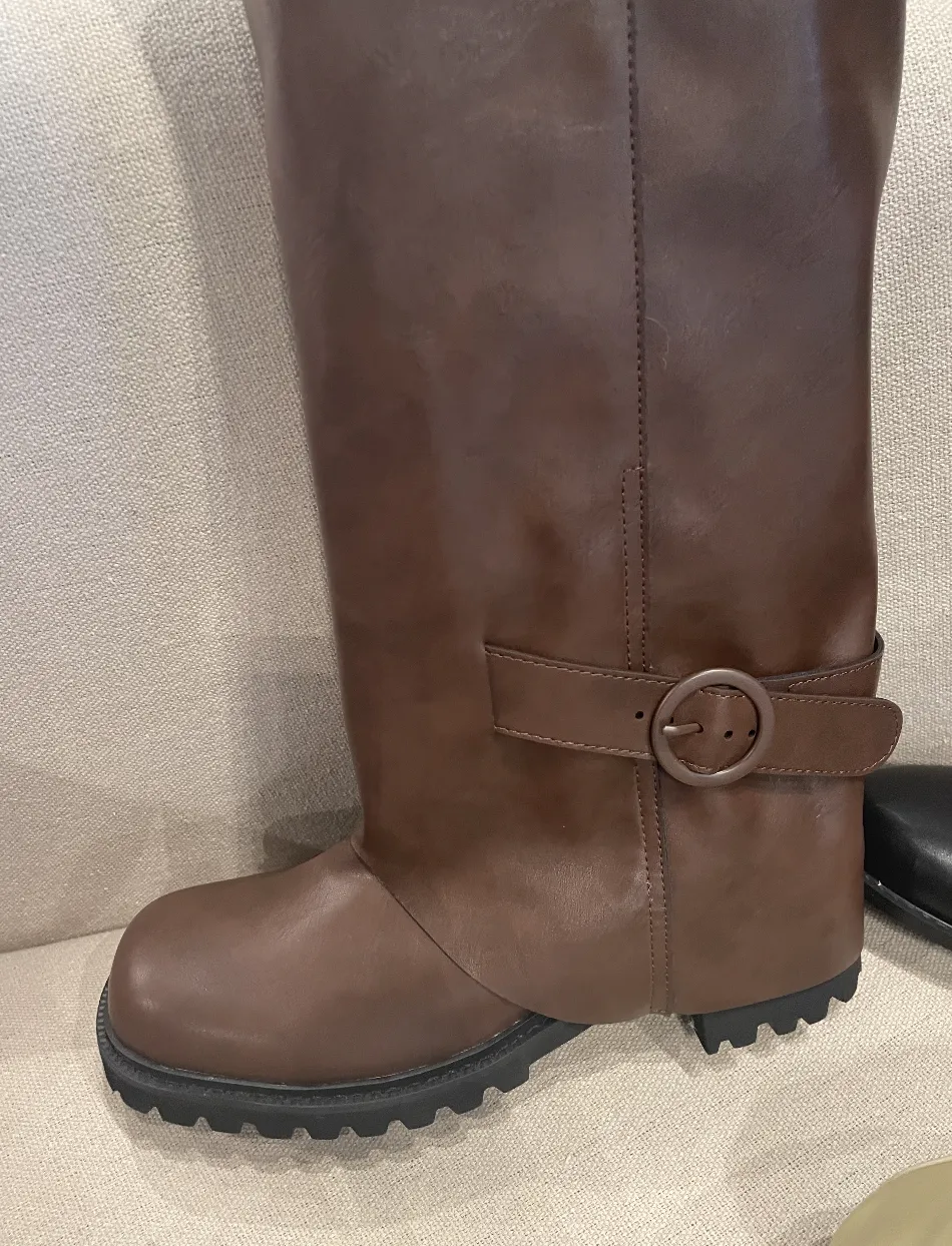 Joey Motorcycle Boot In Brown