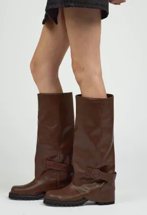 Joey Motorcycle Boot In Brown