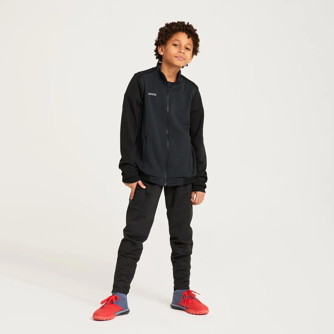 Kids' Football Training Jacket Essential - Navy &