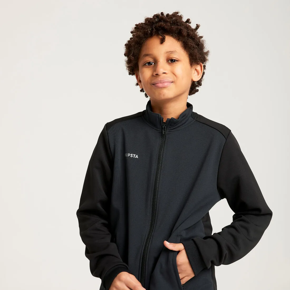 Kids' Football Training Jacket Essential - Navy &