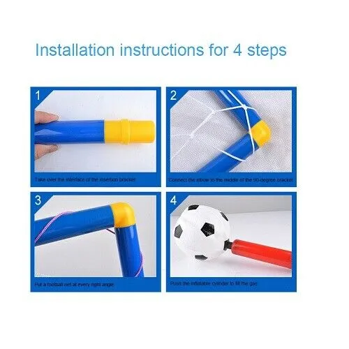 Kids Portable Soccer Football Goal Posts Net Training Sports- Indoor/ Outdoor