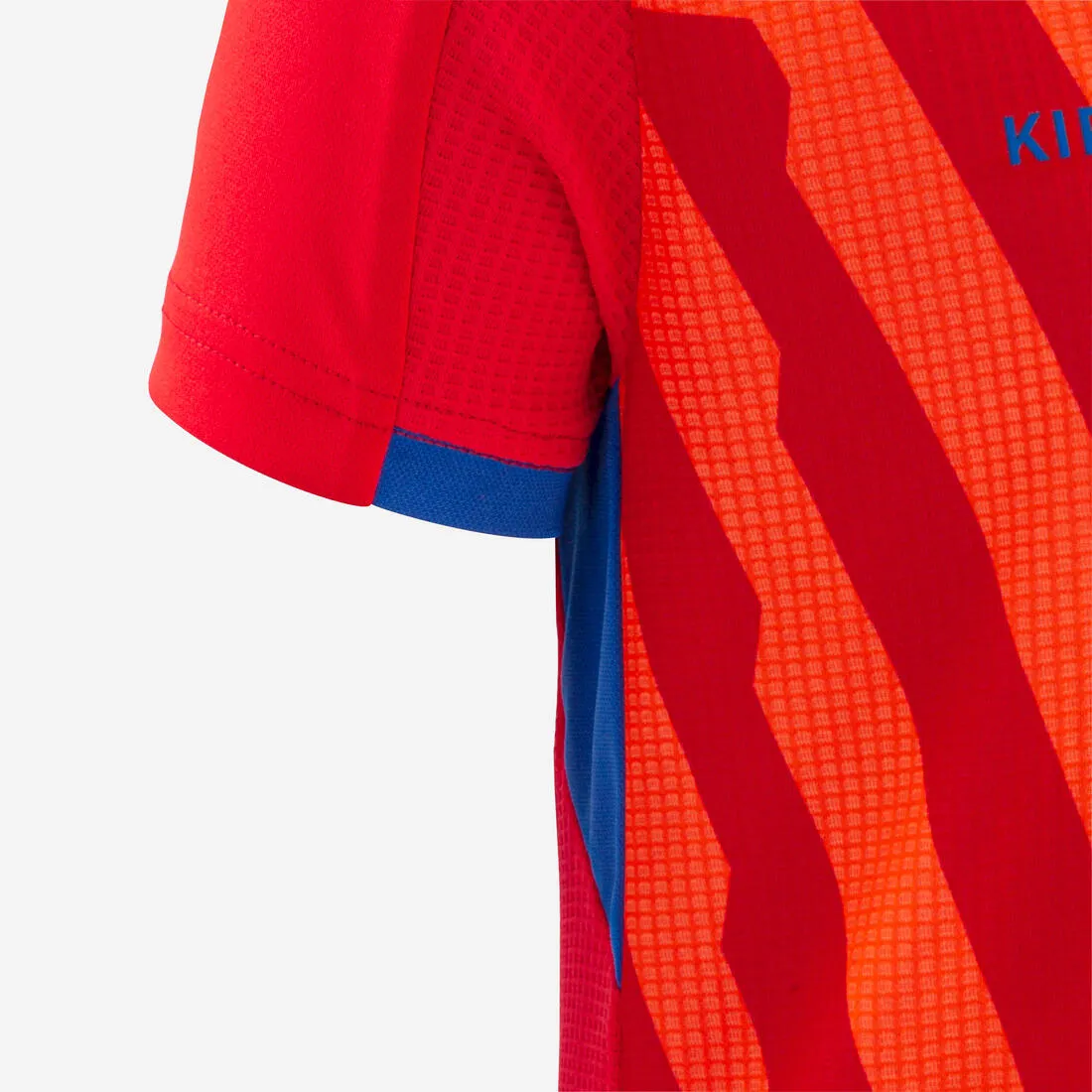 Kids' Short-Sleeved Football Shirt Viralto Solo - Jungle Red &