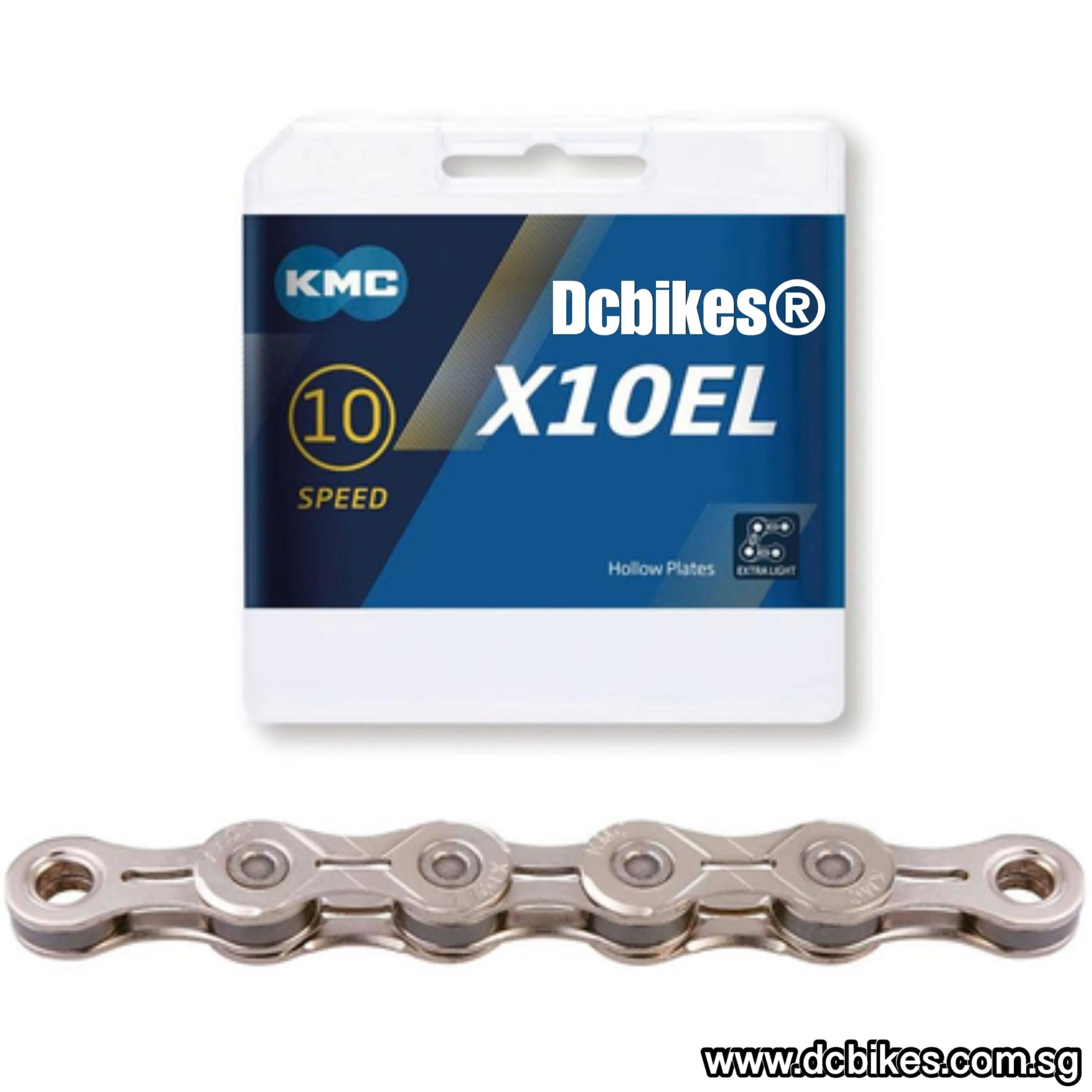 KMC 10 Speed X10 El Extra Light Gold/Silver Chain 114   Missing Links