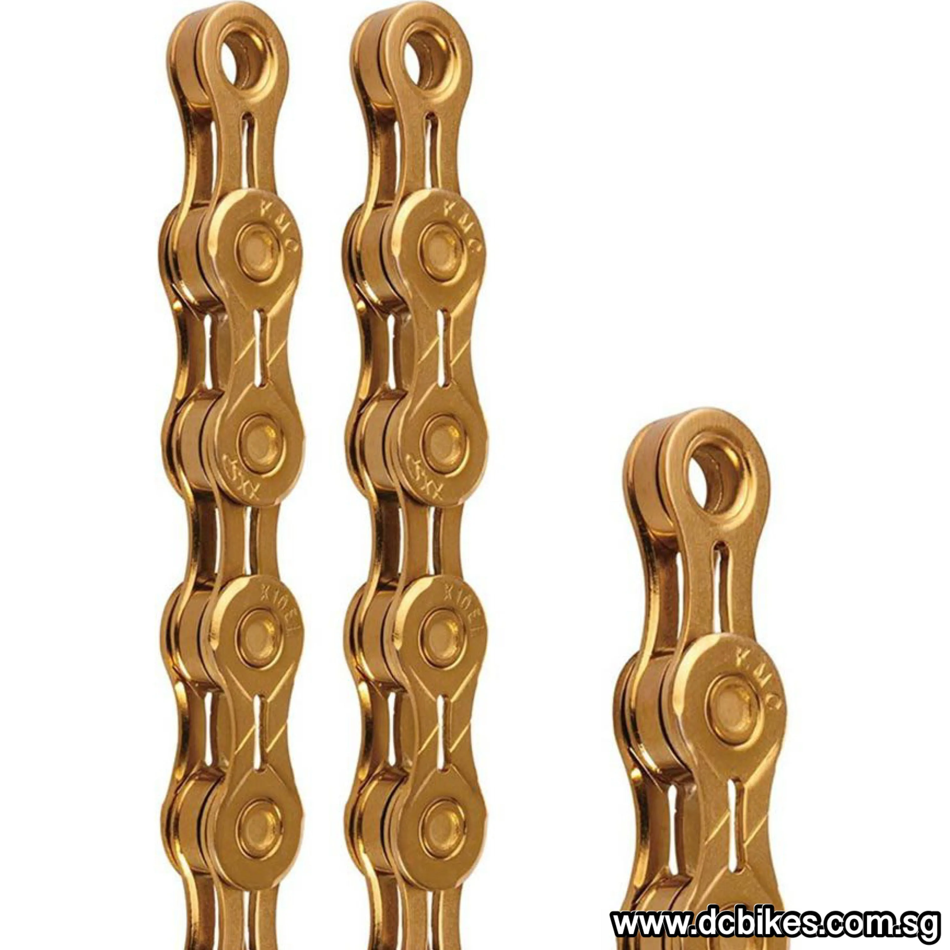 KMC 10 Speed X10 El Extra Light Gold/Silver Chain 114   Missing Links