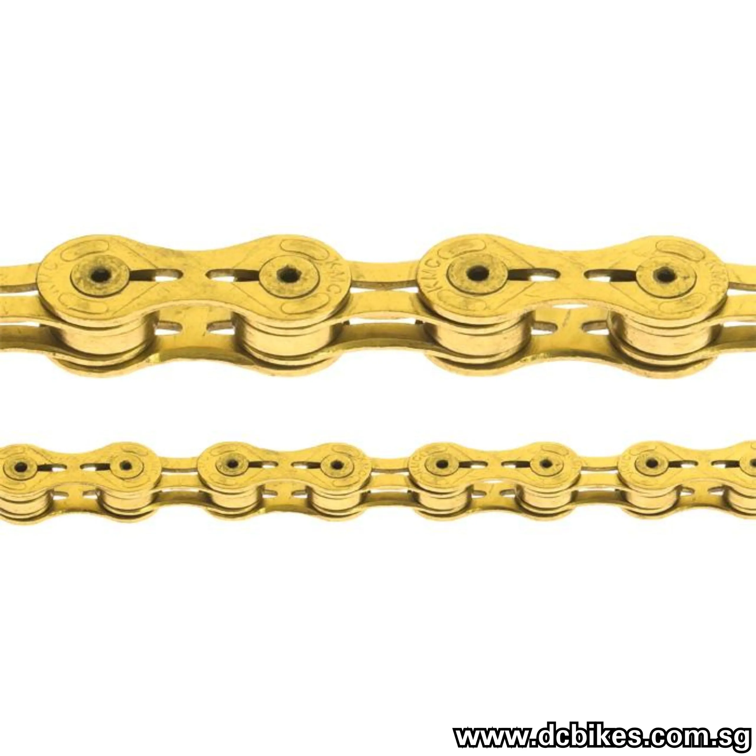 Kmc 10 Speed X10 SL MTB Road Super Light Gold | Silver Chain 114   Missing Link