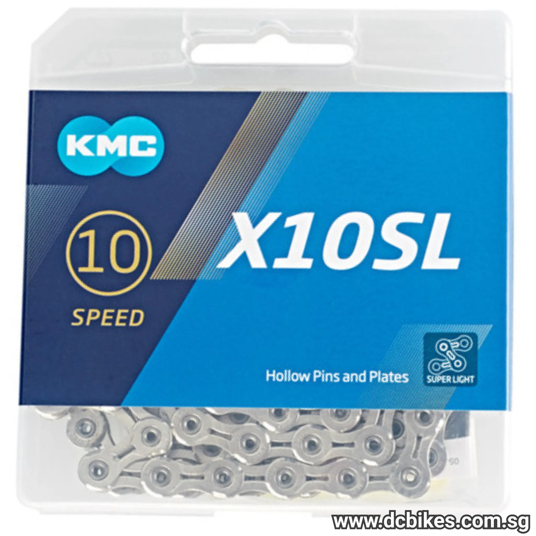 Kmc 10 Speed X10 SL MTB Road Super Light Gold | Silver Chain 114   Missing Link