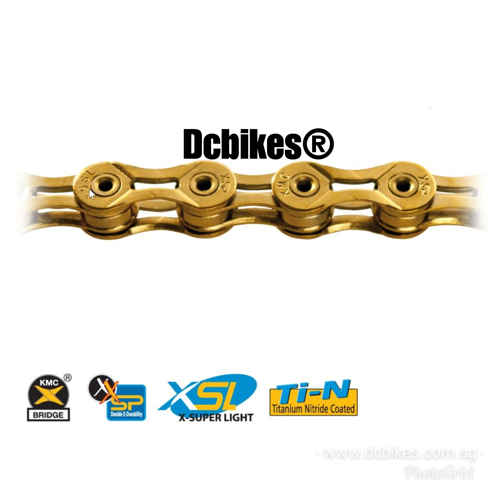 KMC X9 SL 9 Speed Road MTB Super Light Gold/Silver Chain