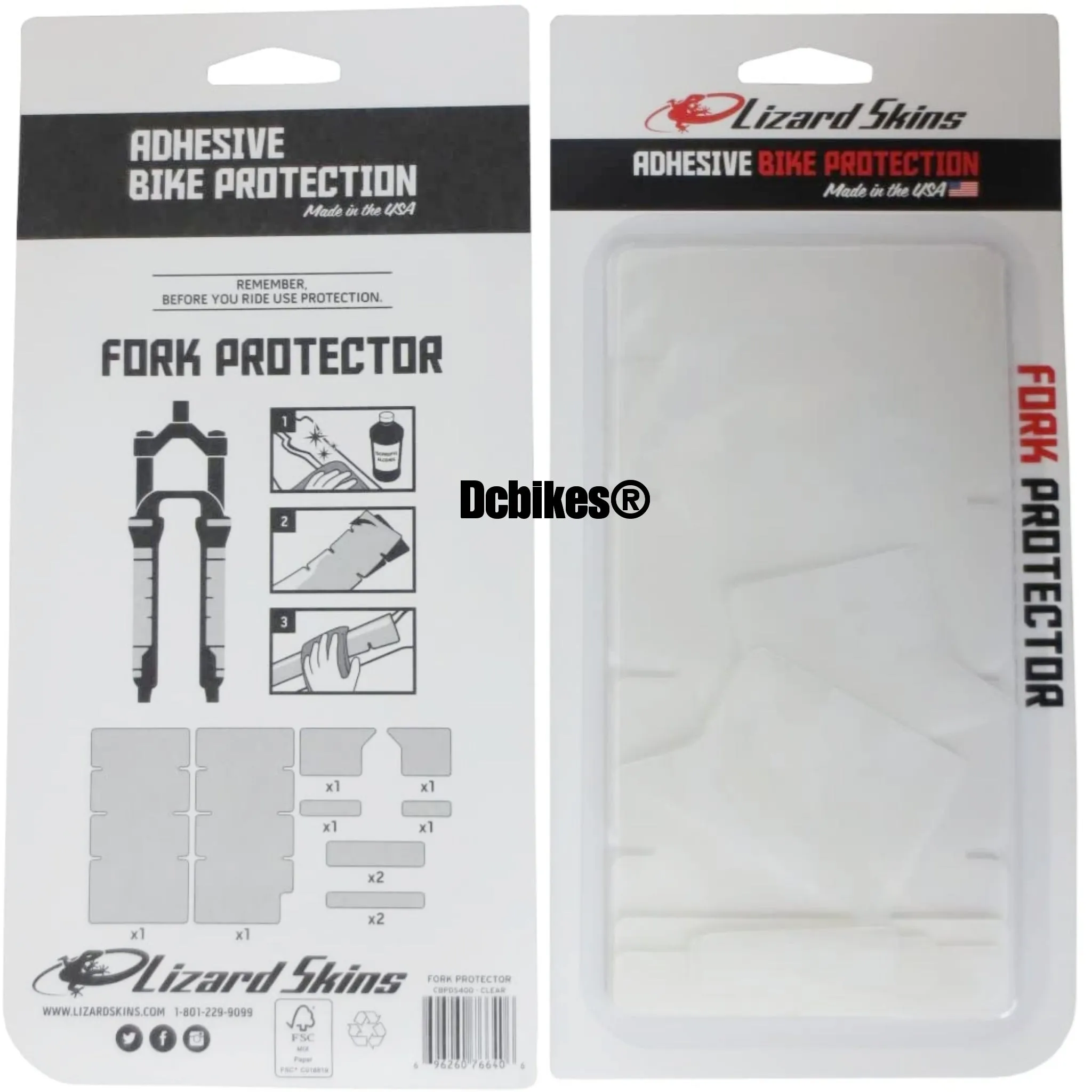 Lizard Skins X Rockshox Fox Clear Decal MTB Fork Protector