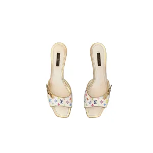 Louis Vuitton Multicolor Logo Kitten Heels