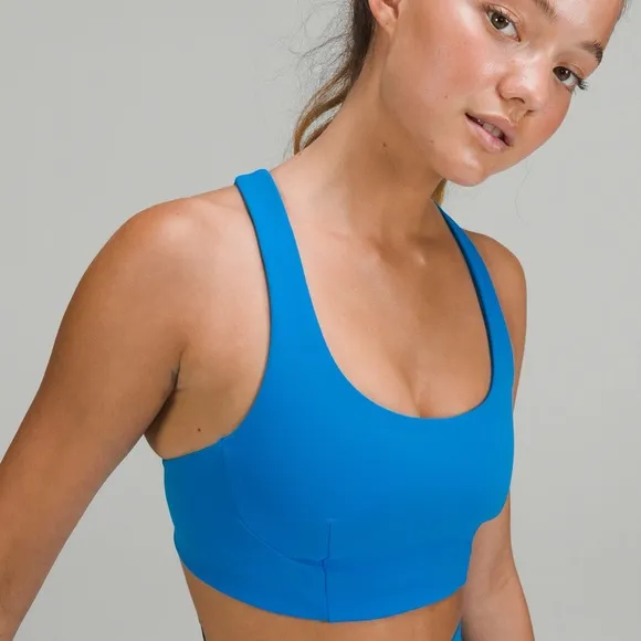 Lululemon Wunder Train Bra *Medium Support, C/D CupBlue Poolside, size 6