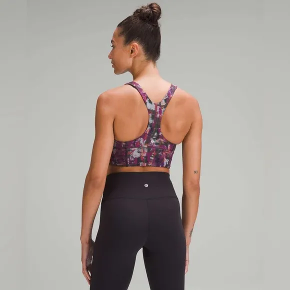 Lululemon Wunder Train Longline Bra Cinder Flash Multi - size 6