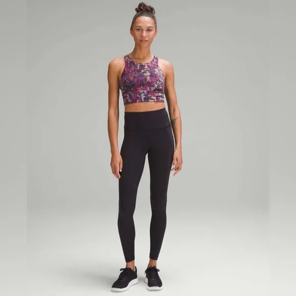Lululemon Wunder Train Longline Bra Cinder Flash Multi - size 6