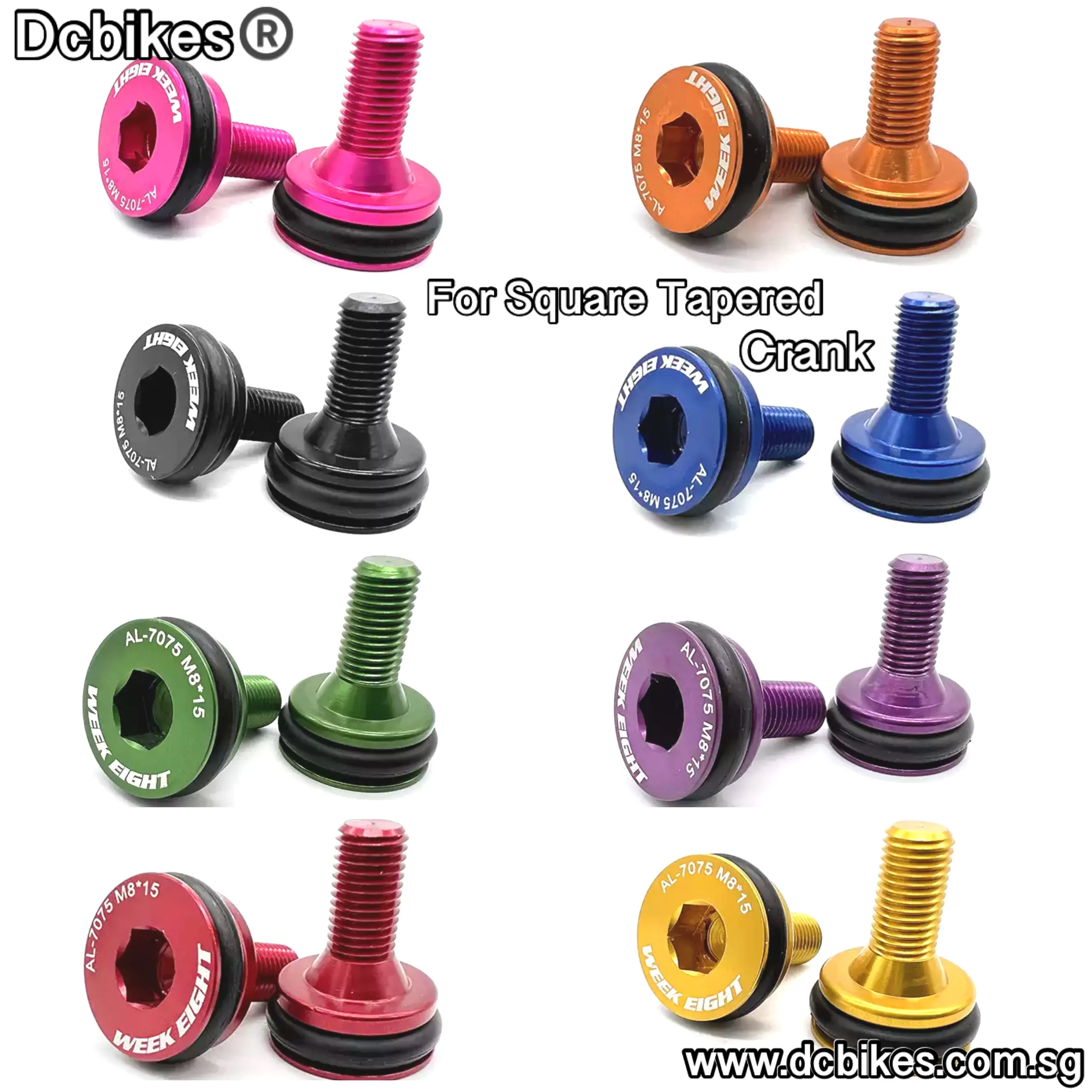M8 X 15mm Aluminium Bolts For Square Tapered BB Crank Arms