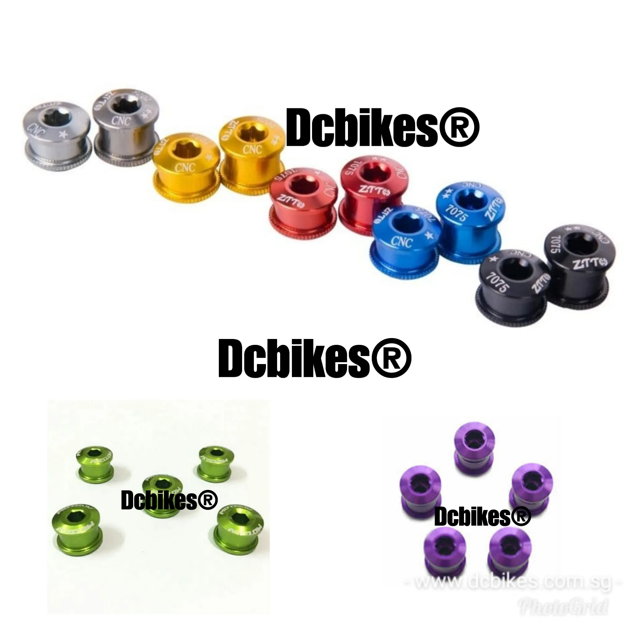 M8 X 5mm Single Speed Chain Ring Bolts (4 Pieces)