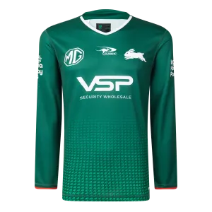 Mens 2025 South Sydney Rabbitohs Long Sleeve Training Tee (Green)
