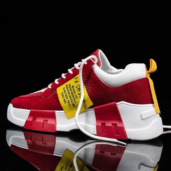 Men's Stylish Color Block Breathable Sneaker Shoes
