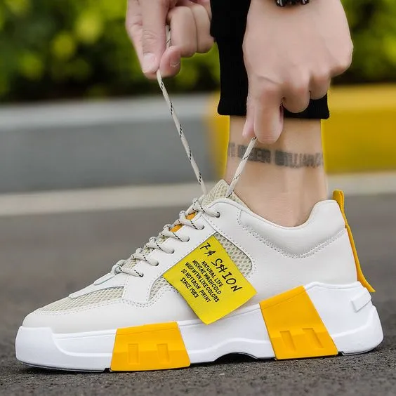Men's Stylish Color Block Breathable Sneaker Shoes