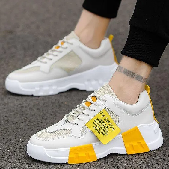 Men's Stylish Color Block Breathable Sneaker Shoes