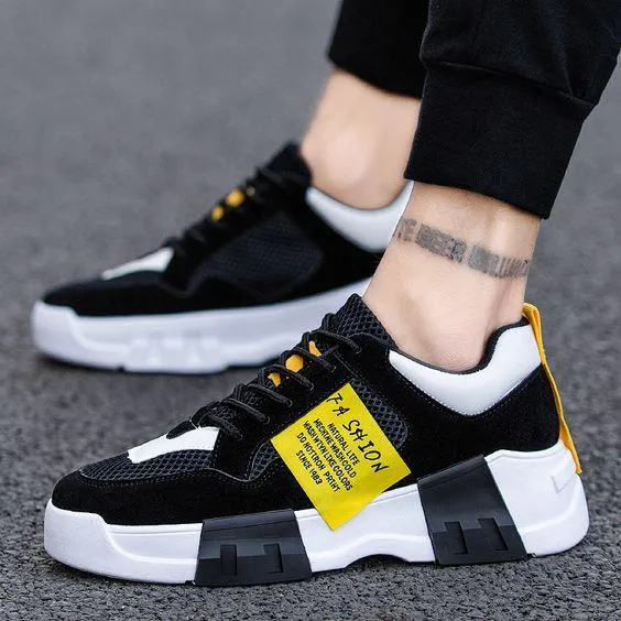 Men's Stylish Color Block Breathable Sneaker Shoes