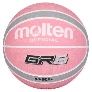 Molten BGR Rubber Basketball - Pink/Grey (Size 6)