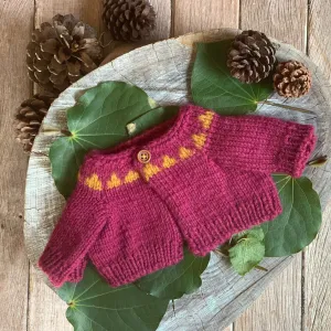 Mountain Cardigan Knitting Pattern - Doll