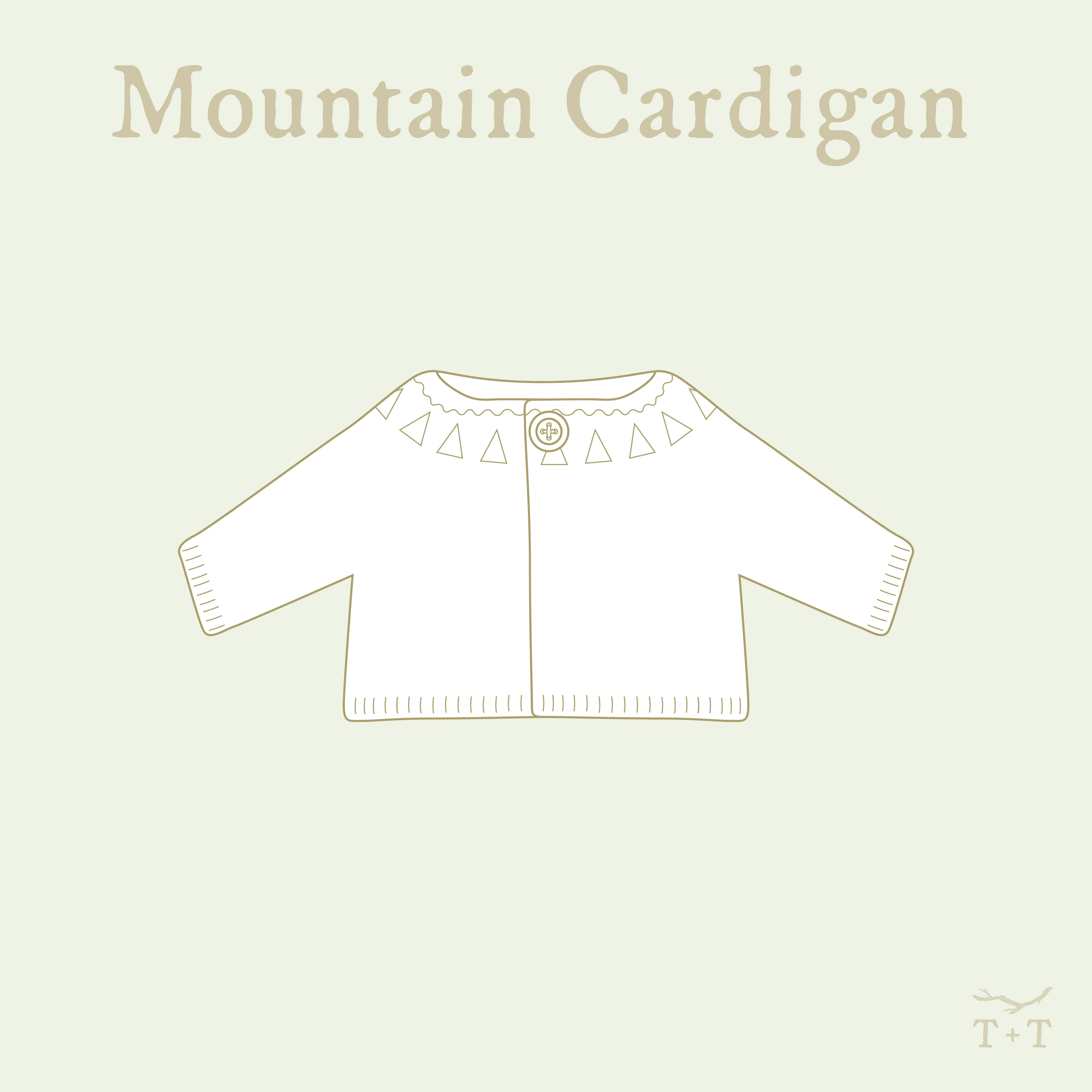 Mountain Cardigan Knitting Pattern - Doll