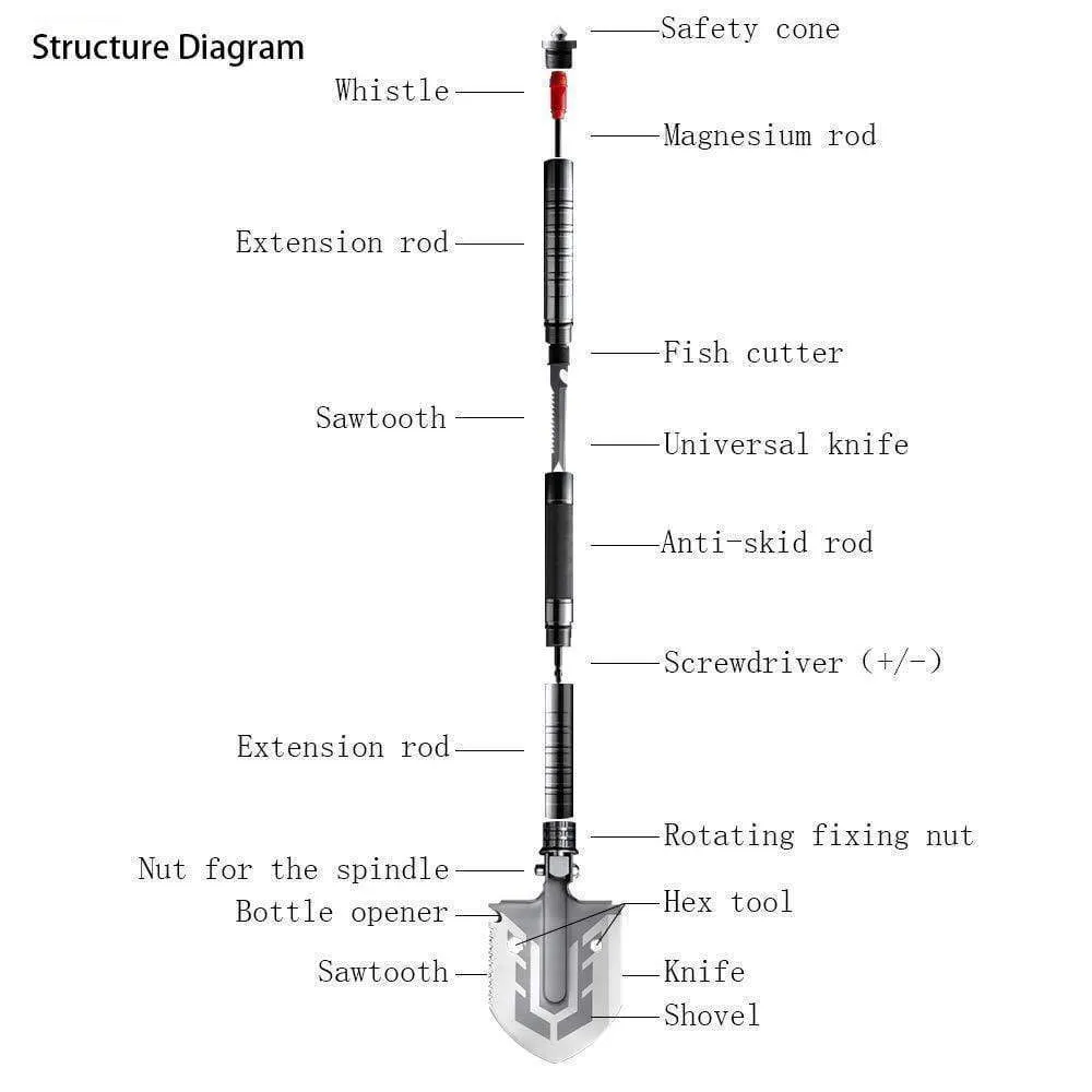 Multifunctional outdoor engineering shovel(40%OFF)