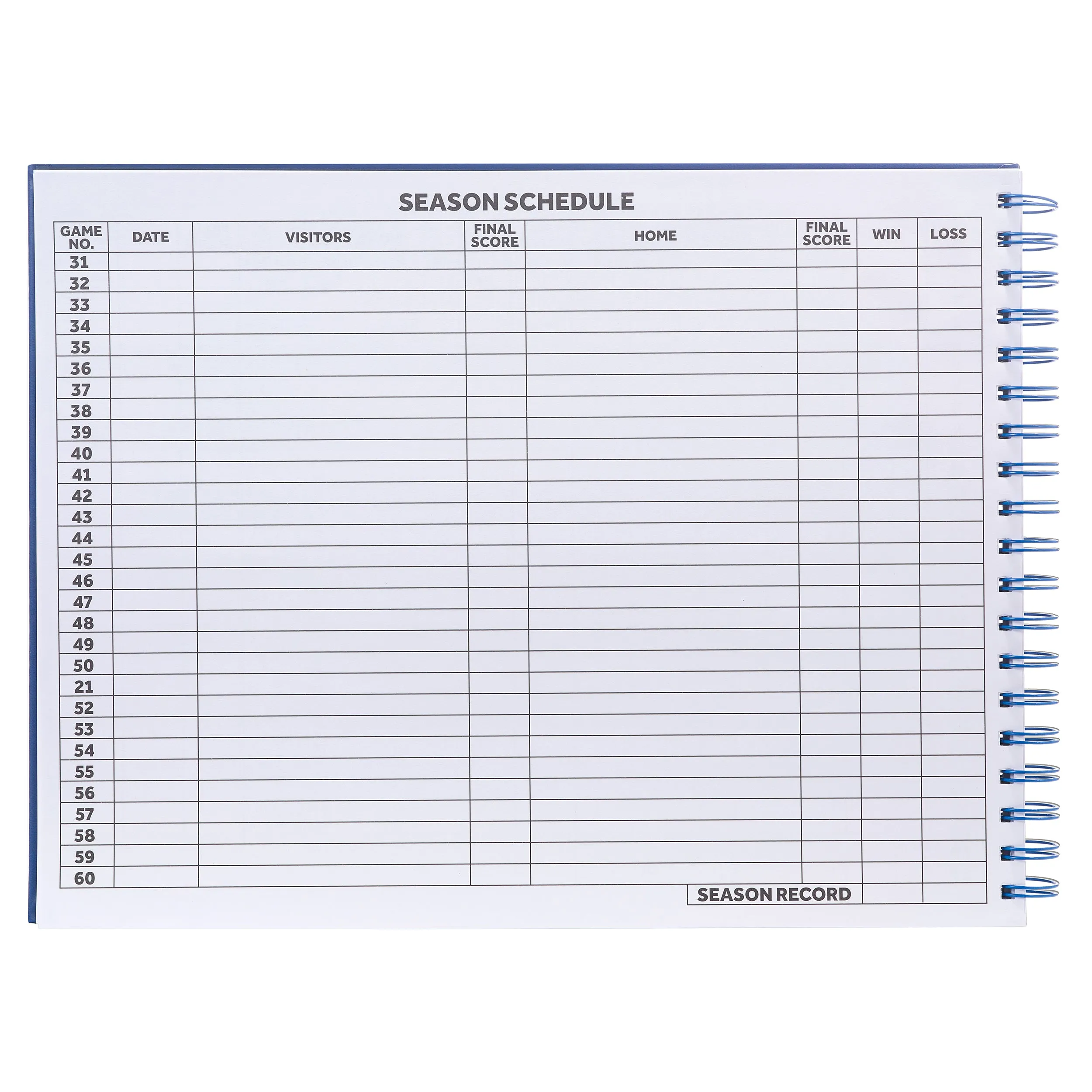 Murray Sporting Goods Premium Basketball Scorebook - 60 Games