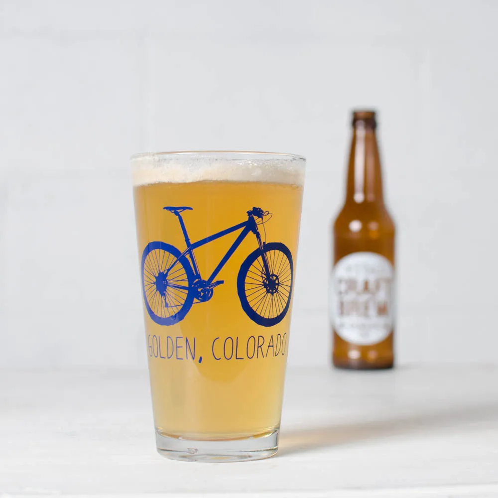 Name Drop Bicycle Pint Glass - Set of 6