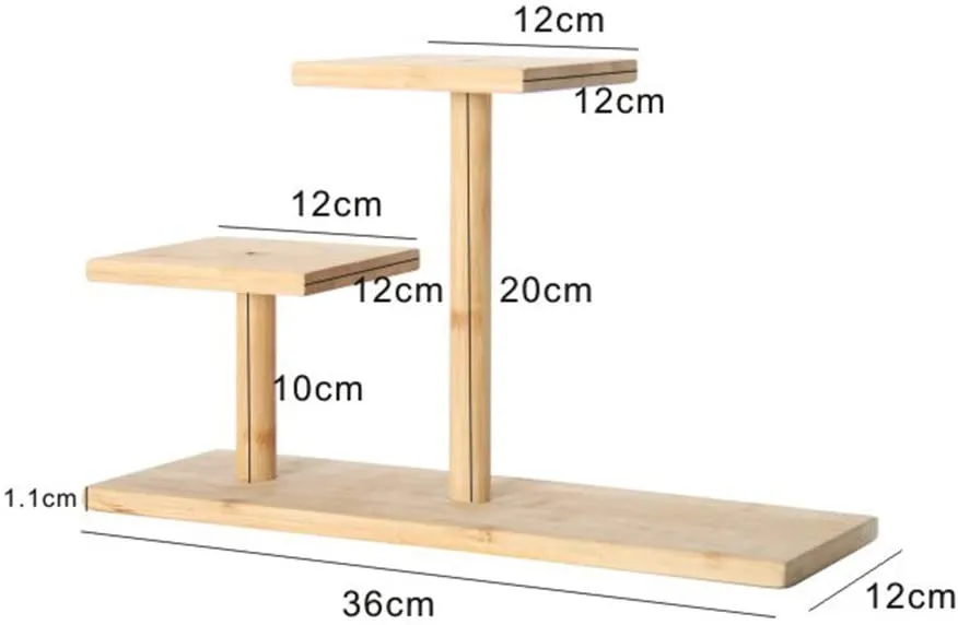 New GREENWISH Bamboo Plant Stand, 3 Tier Potted Plant Stand Rack, Multiple Flower Pot Holder Shelf Indoor Outdoor Planter Display Shelving for Balcony Patio Bedroom Office(Not Including Flower Pots)