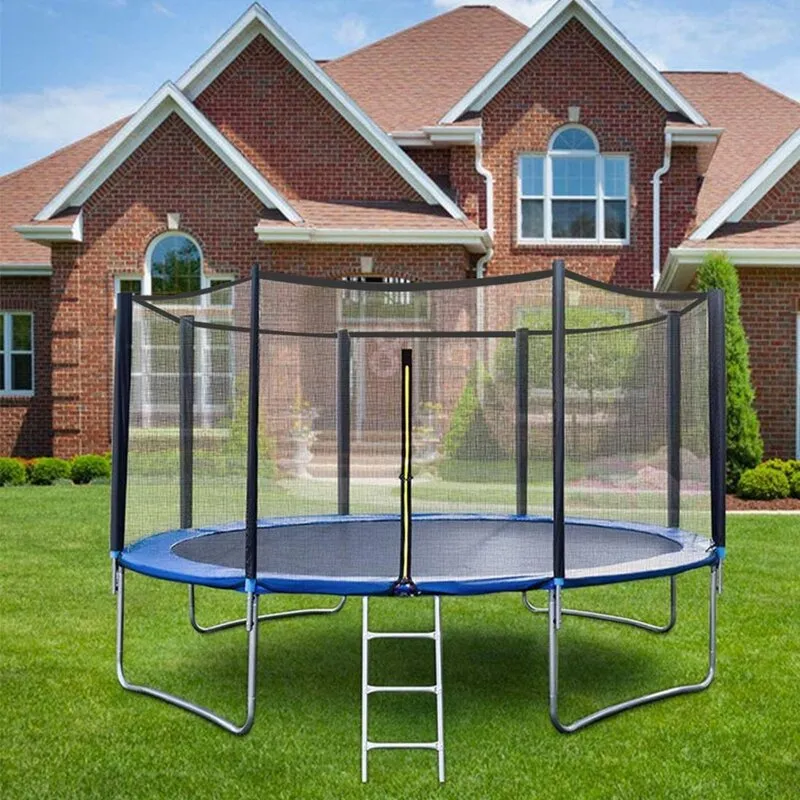 New in box! Wayfair Kids 12 Ft Trampoline with safety enclosure & Ladder by PINGKDBIF INC. (PLEASE NOTE: MISSING: 40 Springs-can buy off of amazon) Retails 770 