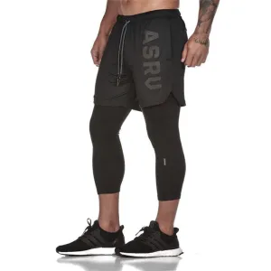 New Men's Fitness Tight Elastic Quick-drying Running Pants