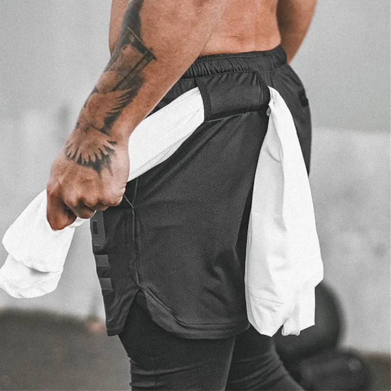 New Men's Fitness Tight Elastic Quick-drying Running Pants