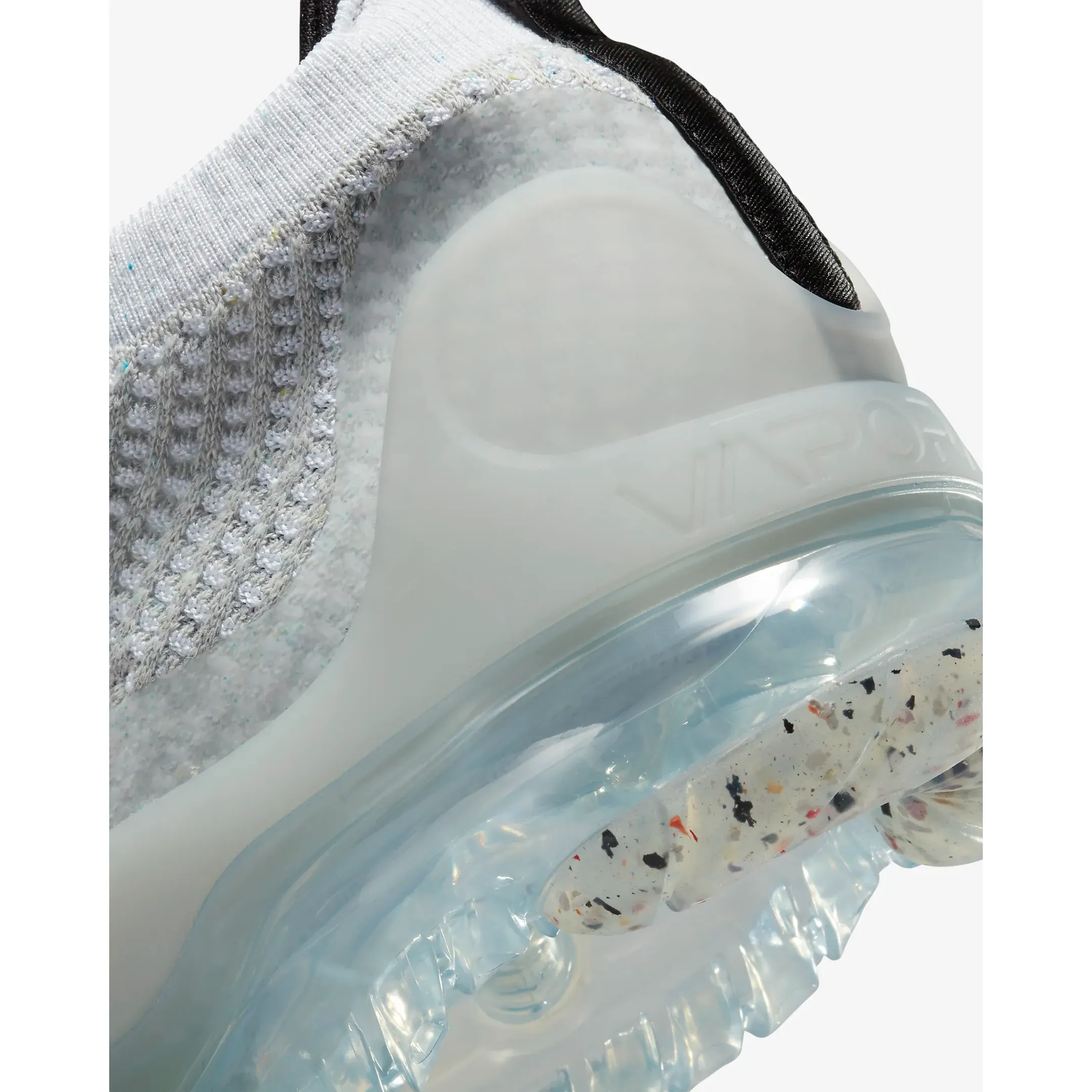 Nike Men's Air VaporMax 2021 FK Shoes - White / Black / Metallic Silver