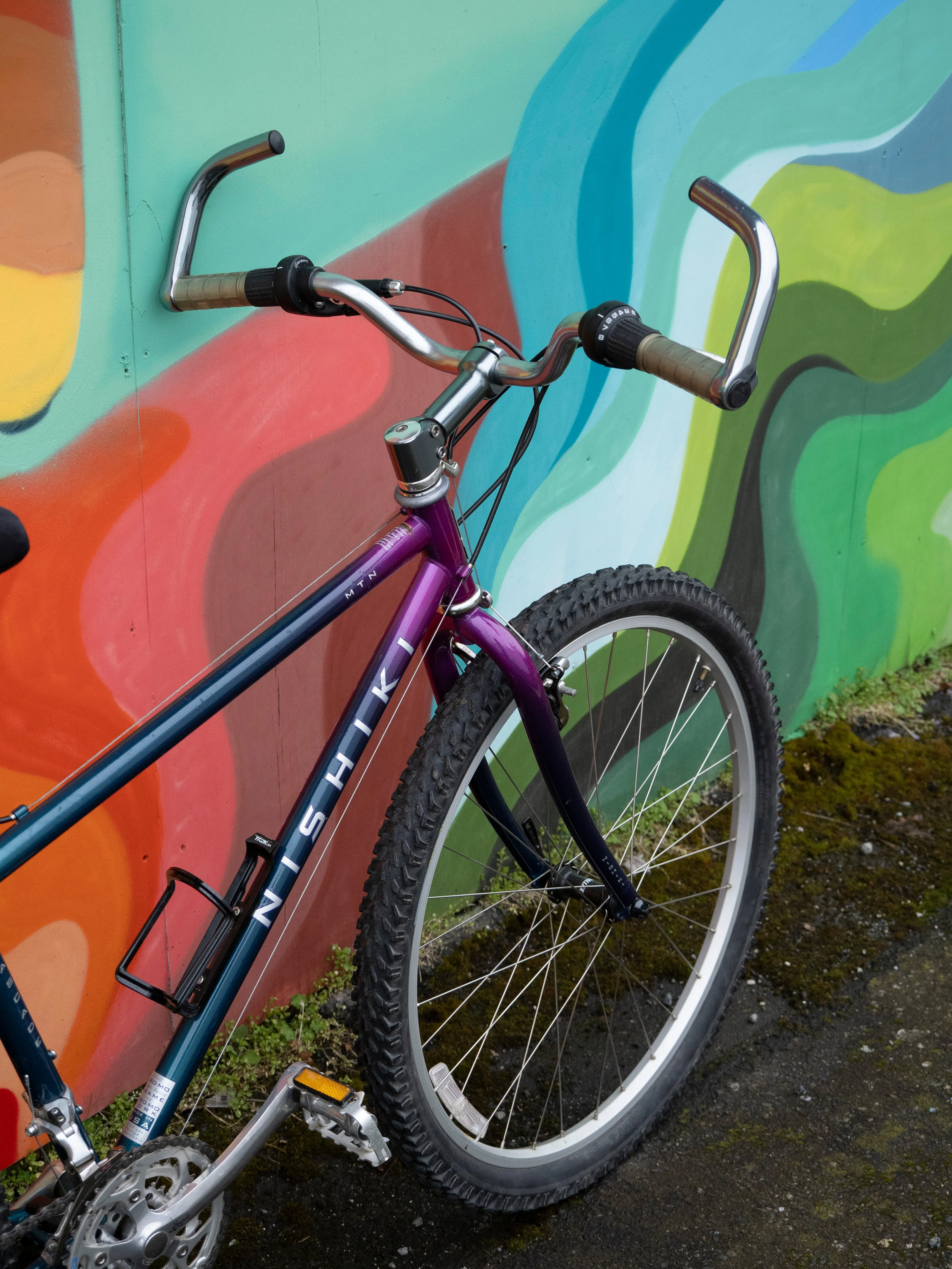 Nishiki Cascade Early 90s MTB, purple & teal, 16in/40cm/XXS