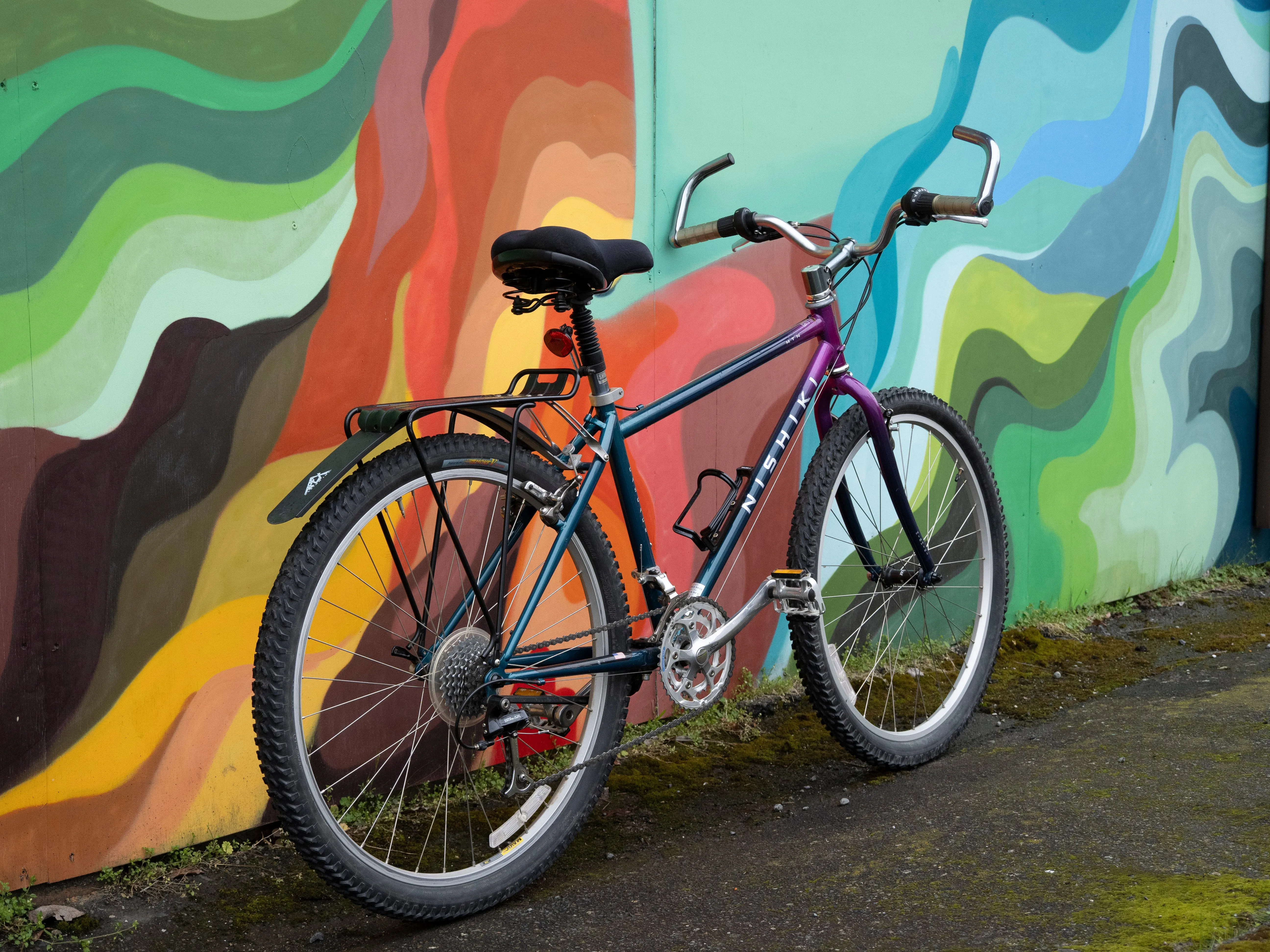 Nishiki Cascade Early 90s MTB, purple & teal, 16in/40cm/XXS