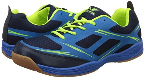 Nivia Super Court Badminton ShoeS (Navyblue/Lime, 12)