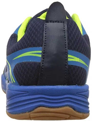 Nivia Super Court Badminton ShoeS (Navyblue/Lime, 12)