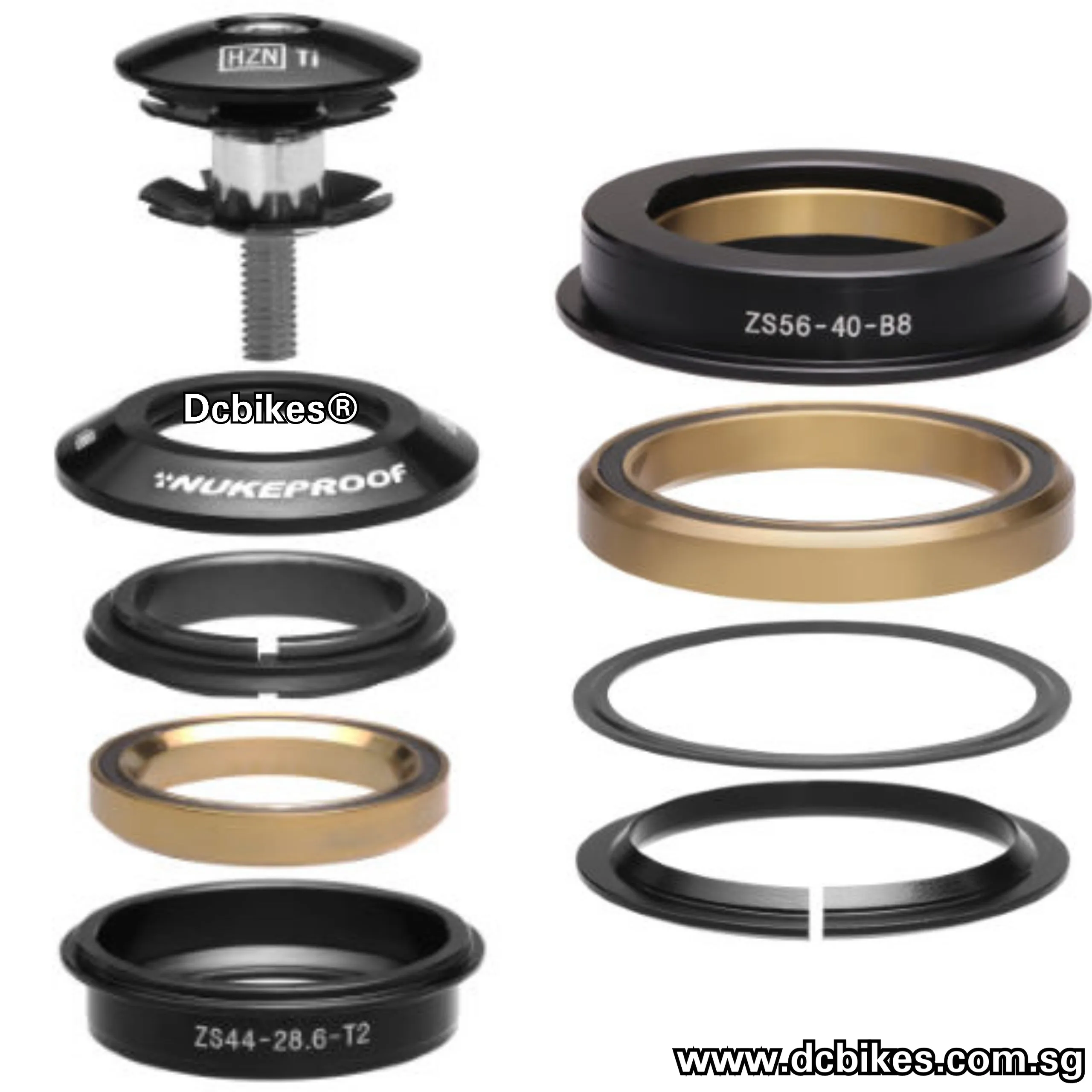 Nukeproof 44mm-56mm MTB 1.5 Tapered Headset   2 Sealed Bearings CNC Aluminum